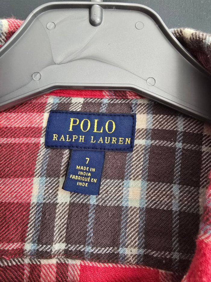 Chemise a carreaux Ralph lauren Polo 7 ans garçon - photo numéro 3