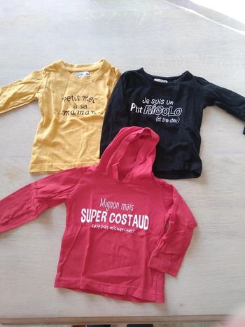 Lot de 3 tee-shirts 9 mois - 74 cm