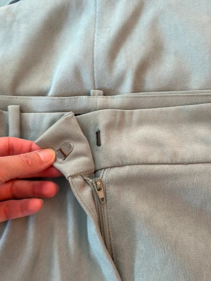 Ensemble blazer + pantalon vert d’eau effet velours Zara taille S Neuf - photo numéro 15
