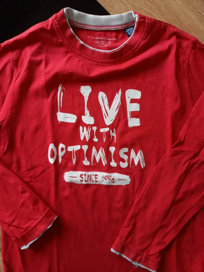 Tee-shirt rouge 12 ans - photo numéro 3