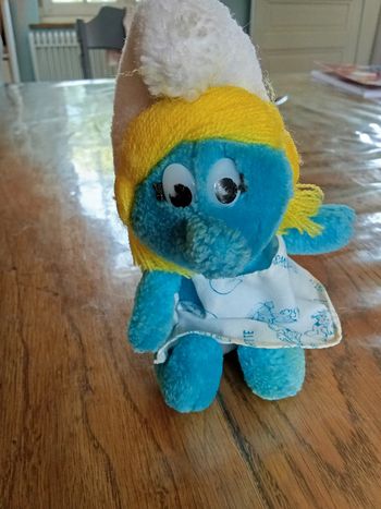 Peluche Schtroumpfette vintage