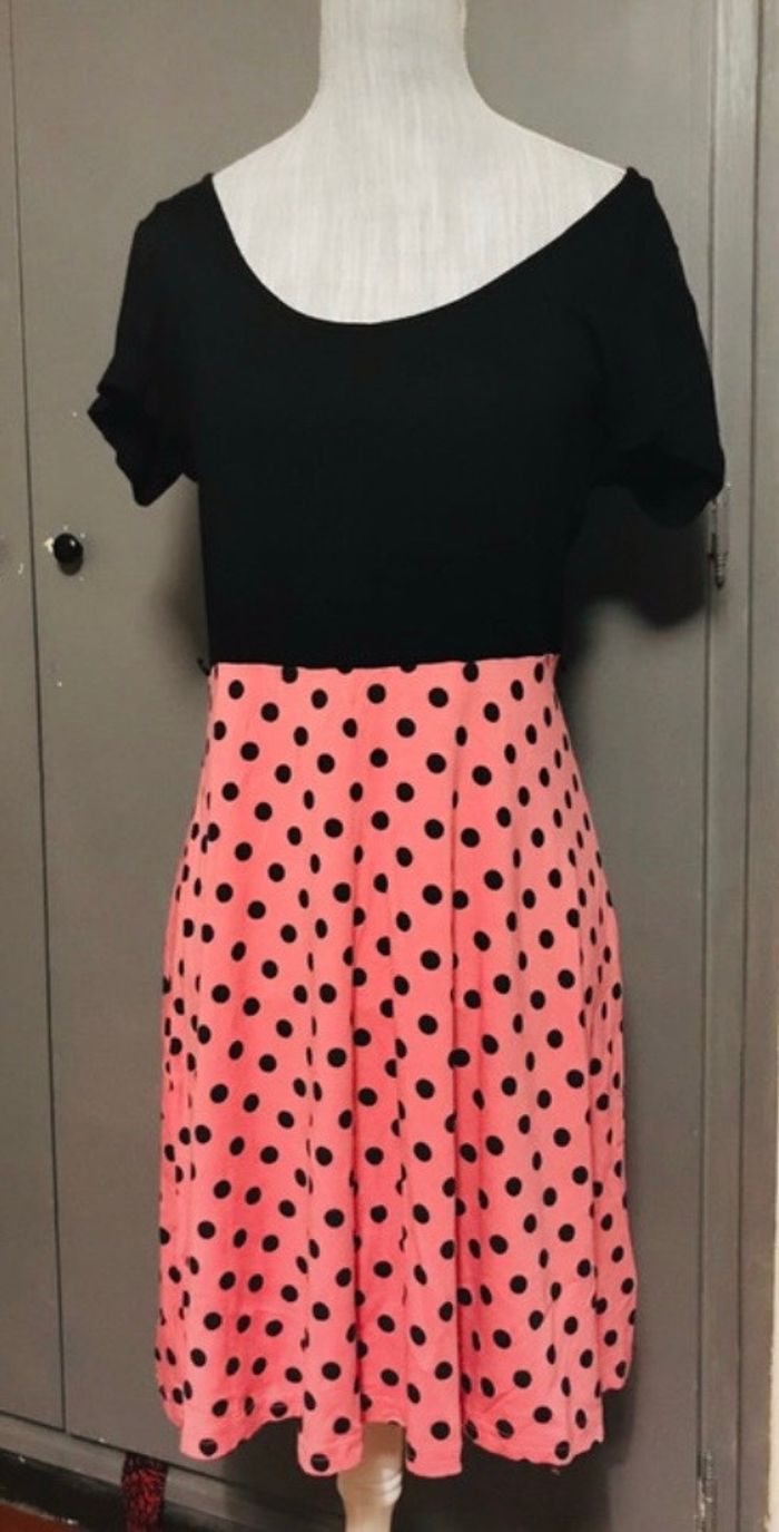 🖤💗 Robe Body Flirt noire et rose à pois – Taille 38/40 (S)