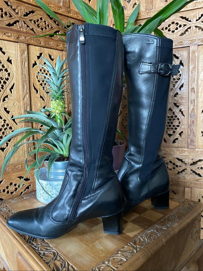 Bottes cuir noires Rieker T 37 - photo numéro 2