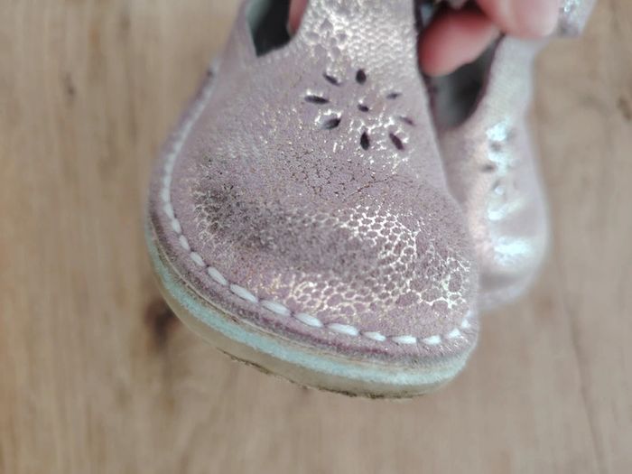 Chaussures type Salomé rose poudré brillante - photo numéro 4
