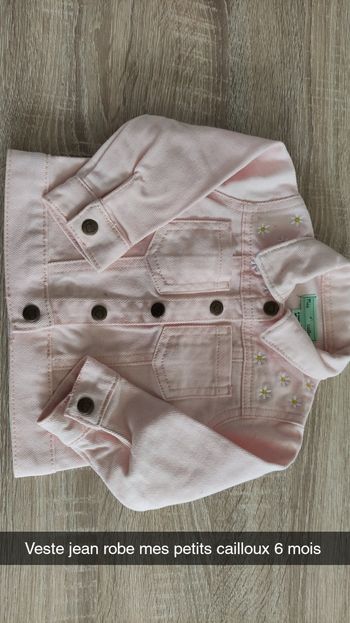 Veste jean rose 6 mois