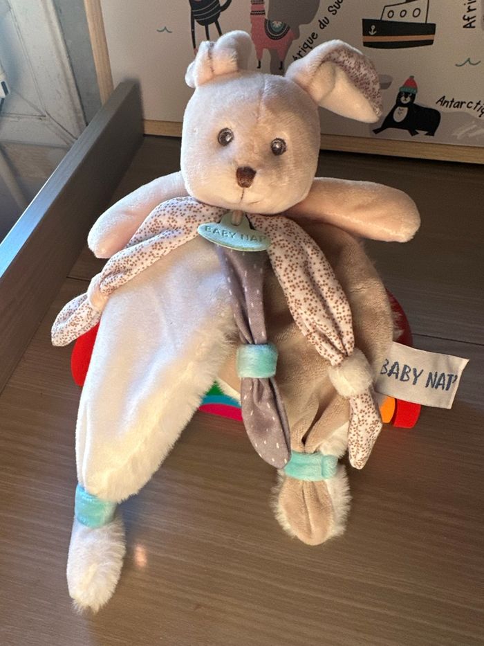 Doudou lapin poupi nature baby Nat