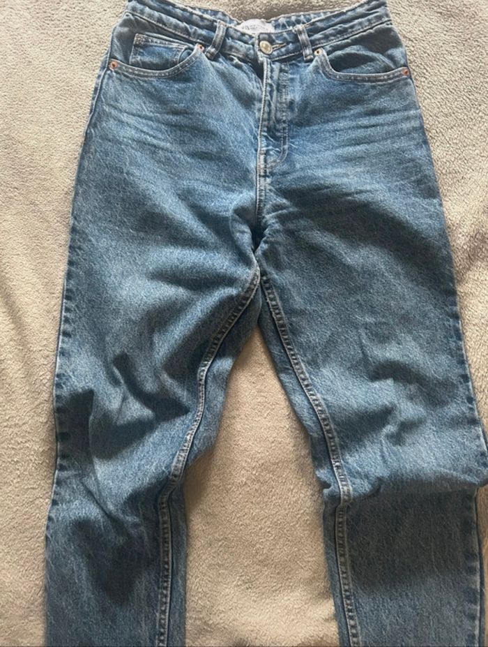 Jeans mom Zara femme Taille 36 bleu - photo numéro 3