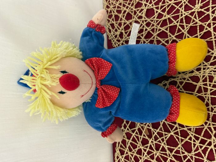 doudou clown multicolore