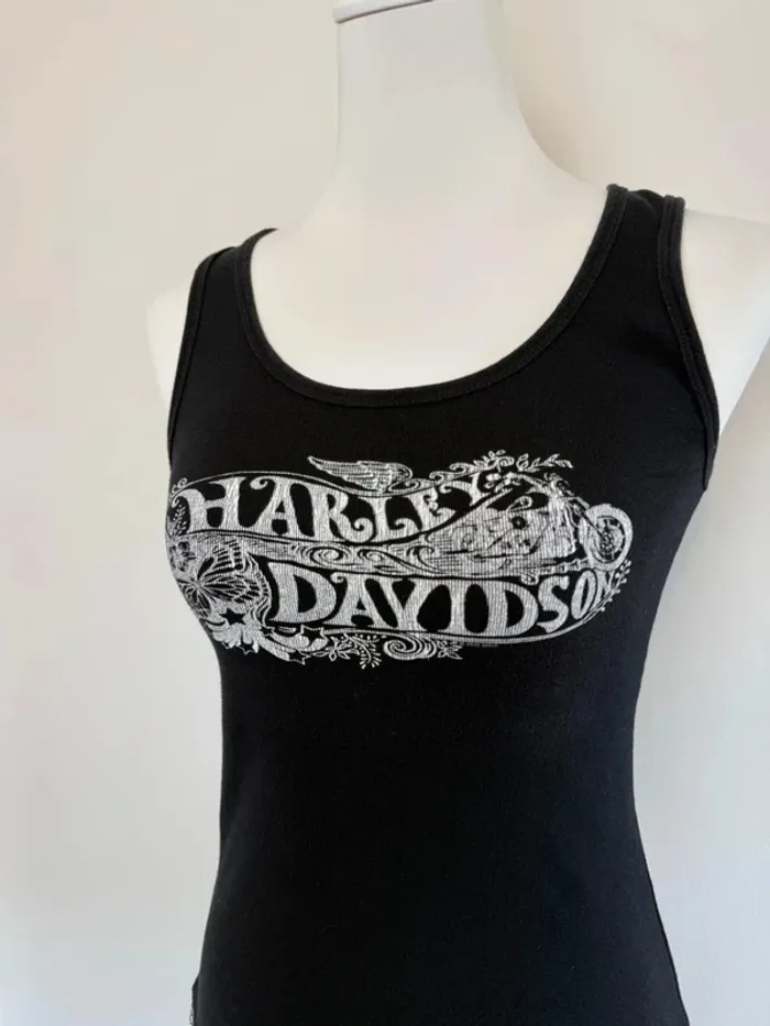 Débardeur Harley Davidson femme noir taille M très bon état - photo numéro 2