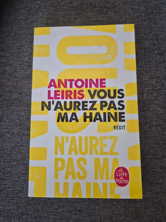 Livre titre Vous n'aurez pas ma haine