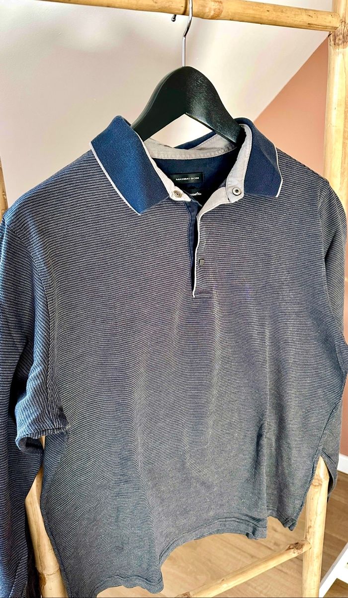💜 Polo gris & noir massimo boni taille M 💜 - photo numéro 3