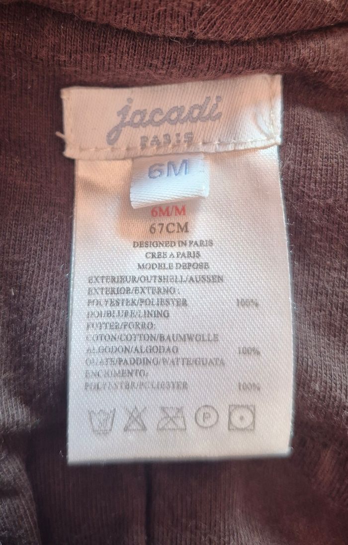 Combinaison d’hiver Jacadi 6 mois – mixte garçon/fille - photo numéro 6