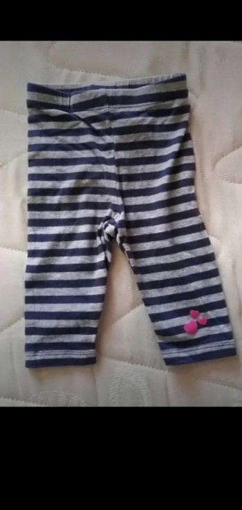 Legging rayé Gris/marine Disney 3 mois