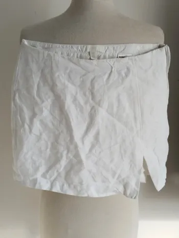 Mini jupe blanche en lin doublée H&M taille 36