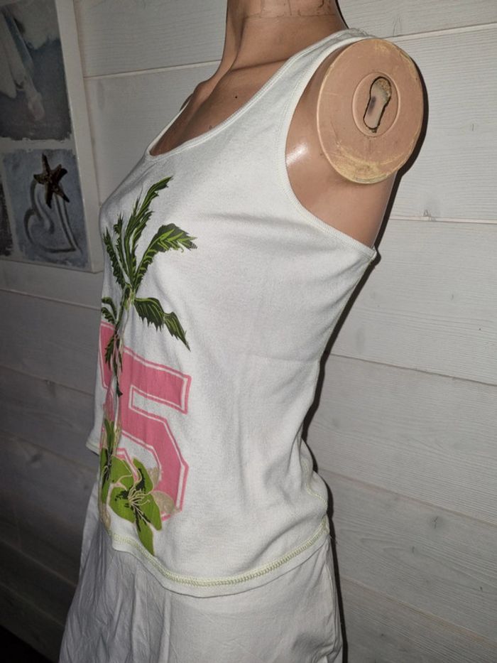 Top fleuri tropical vintage y2k T36-38 - photo numéro 2