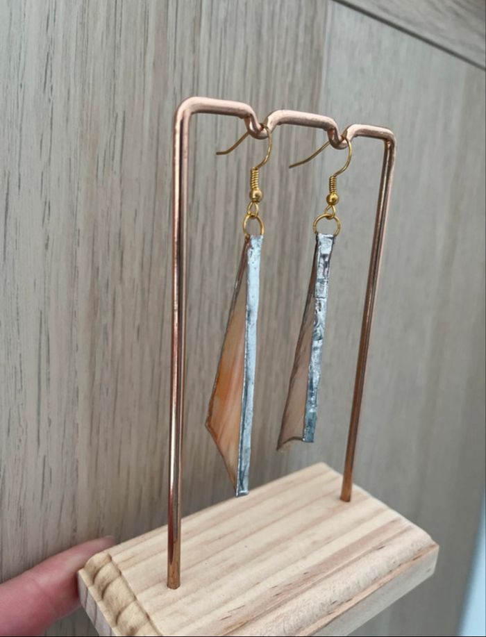 Boucles d'oreilles en verre - photo numéro 3