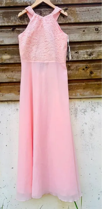 Robe cérémonie rose pastel dos nus taille 12 ans