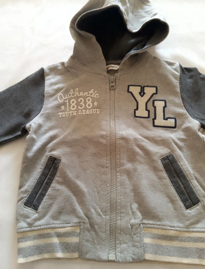 Gilet a capuche gris authentic - photo numéro 2