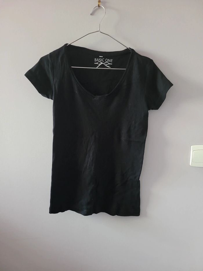 T-shirt noir taille 1 Basic One