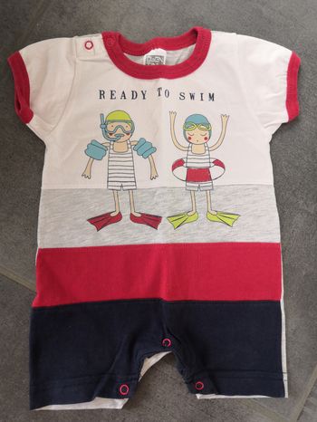 Combi short garçon 3 - 6 mois