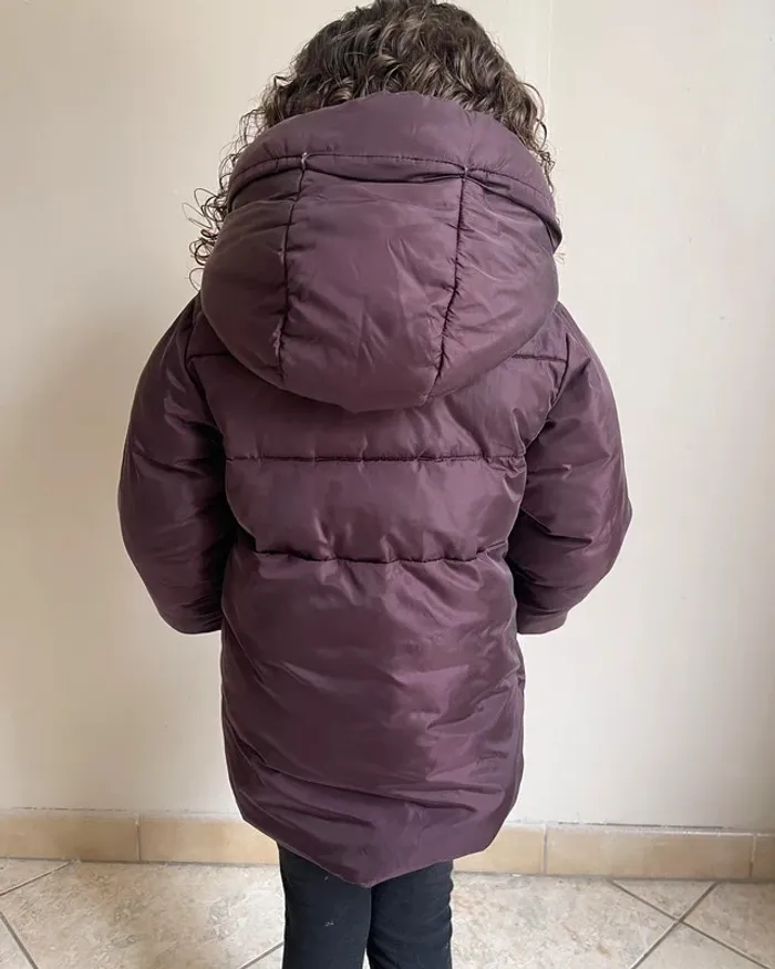 Manteau à capuche couleur prune 36 mois - Jacadi - photo numéro 3