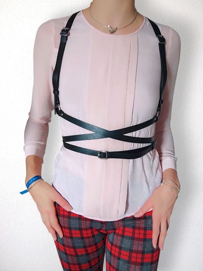 Blouse plissé rose pastel / Salsa - 34/XS à 36/S - photo numéro 2