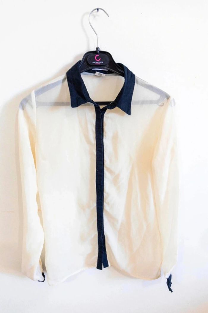 C50 chemise crème / noir La redoute 36