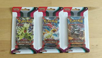 Lot 3 boosters Pokémon - Flammes obsidiennes (blisters)