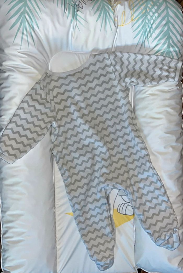 Pyjama été en coton gris éléphant 6mois gemo - photo numéro 2