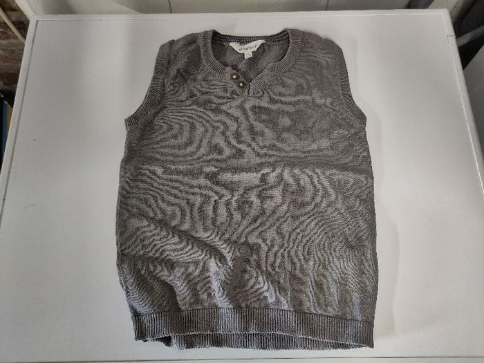 pull sans manche Kidkanai 5 ans taupe