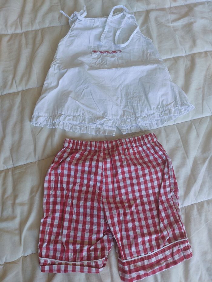 Ensemble short débardeur bébé fille taille 12mois
