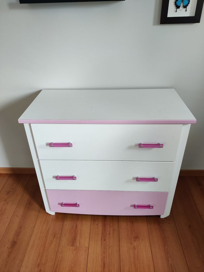 Ensemble lit commode chevet fille - photo numéro 2