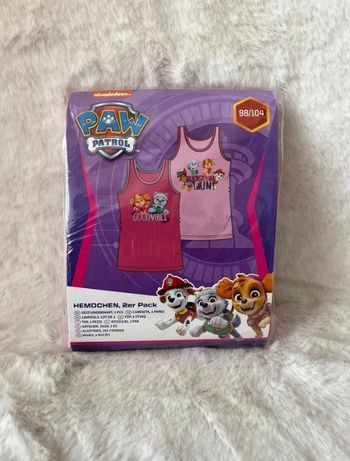 Lot 2 débardeurs, Tshirts, maillots de corps pat patrouille, paw patrol 3/4 ans