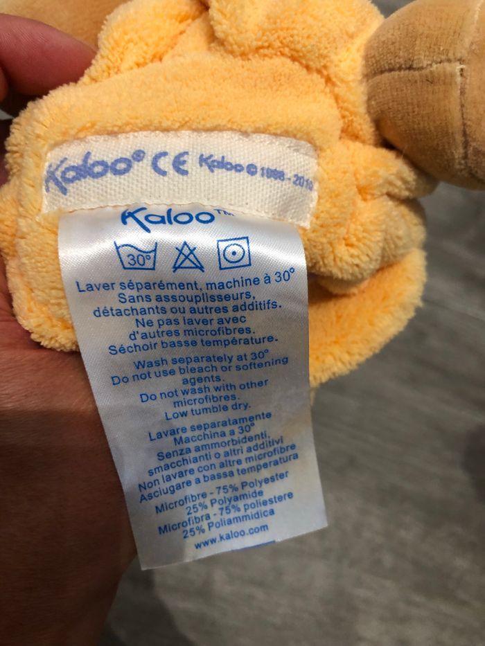 Doudou Kalou orange et blanc - photo numéro 3