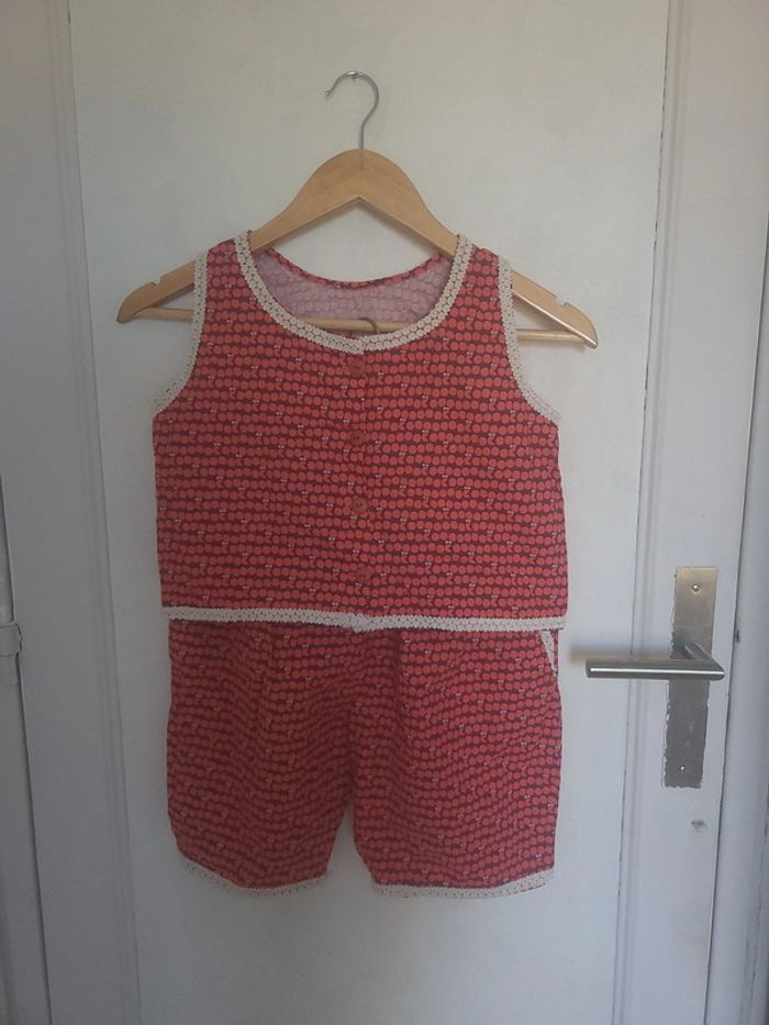 Ensemble orange marron Taille 10 ans