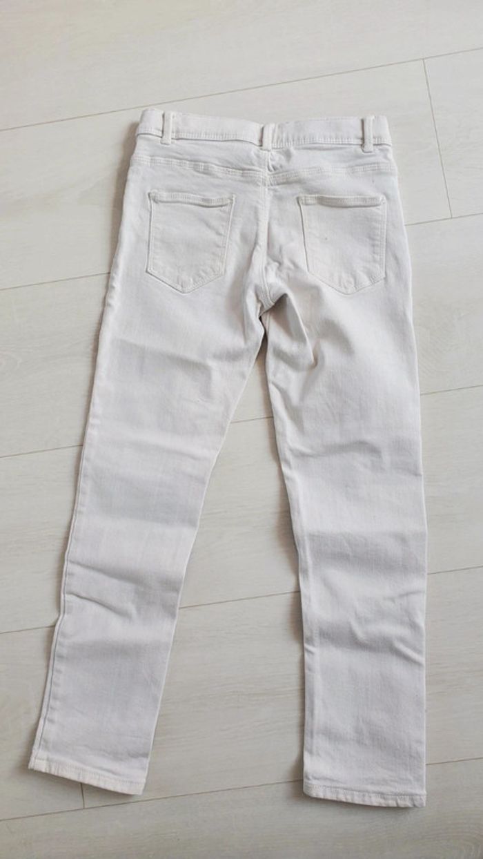 Pantalon slim blanc 8 ans Kiabi - photo numéro 3