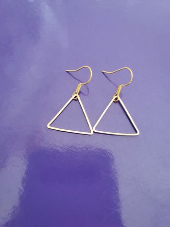 Boucles d'oreilles triangle doré