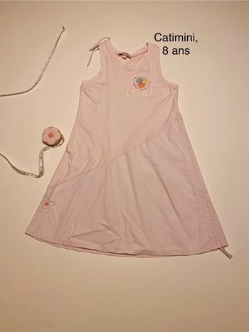 Robe rose pale Catimini 8 ans