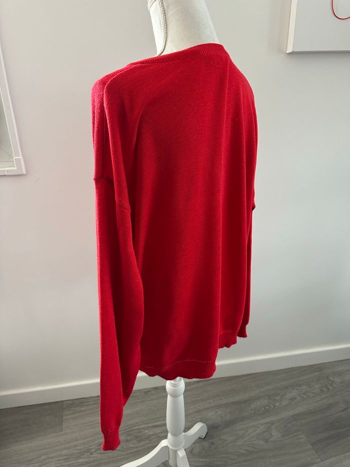 Pull rouge en maille Griffon Vintage TXL - photo numéro 3