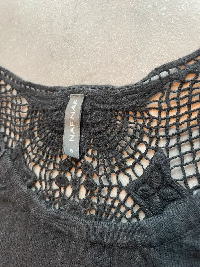 TEE shirt / pull manches courtes dentelle dos - photo numéro 4