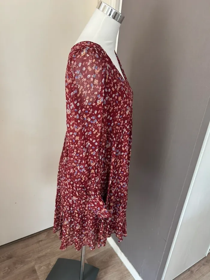 Sezane robe aurena rouge Imprimé Florale taille 34. - photo numéro 2