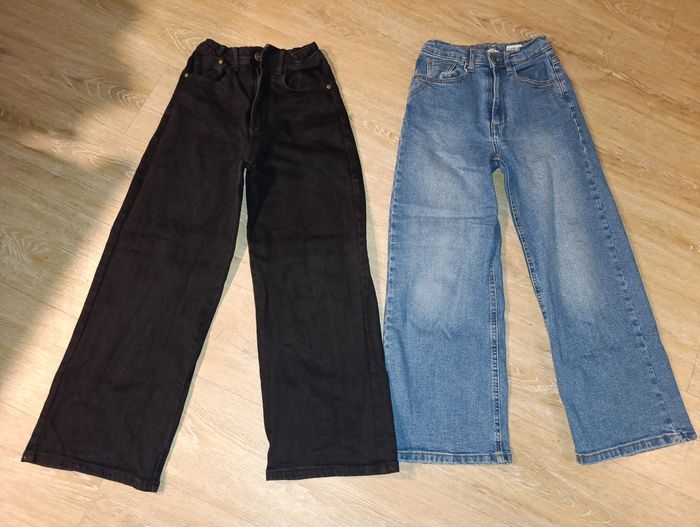 Lot 2 jeans larges fille 12 ans TBE