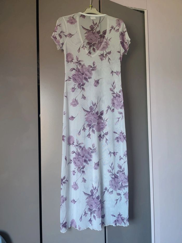 Goodlook paris fabriqué en France robe en transparence à fleurs 38 - photo numéro 3