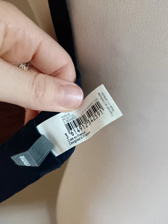 Soutien gorge triangle tulle bleu marine Monoprix - photo numéro 8
