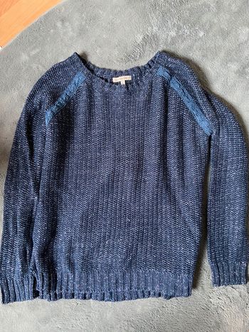 Pull best mountain bleu avec fil argenté L