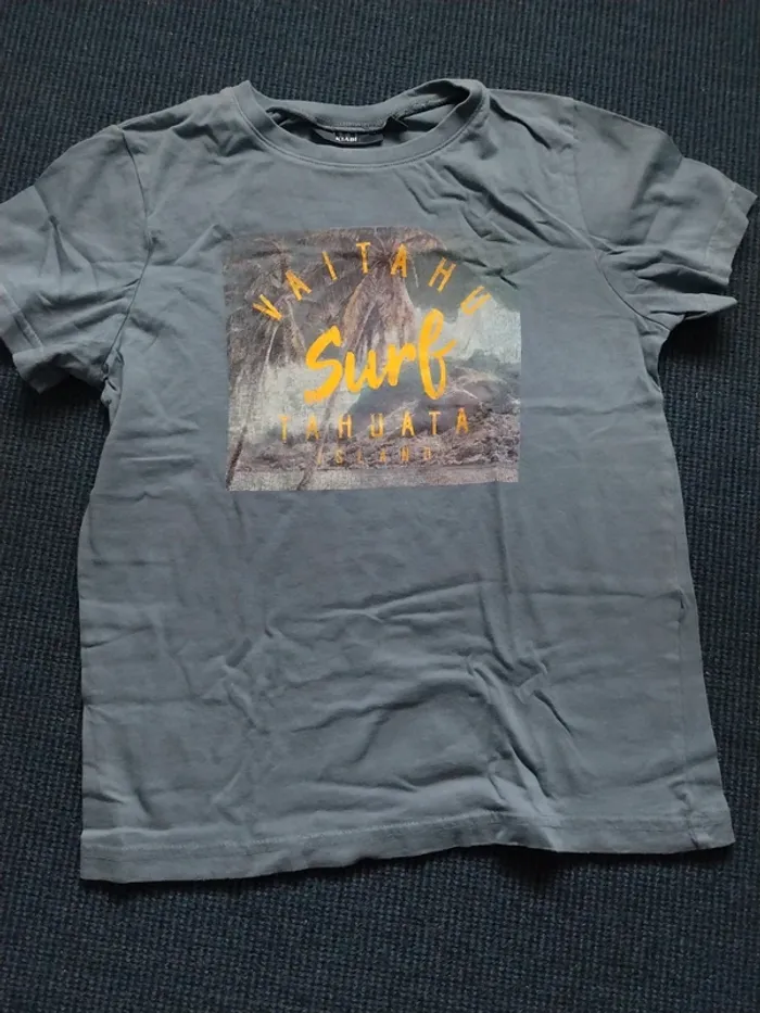 Tee shirt bleu avec dessin T10A - photo numéro 2