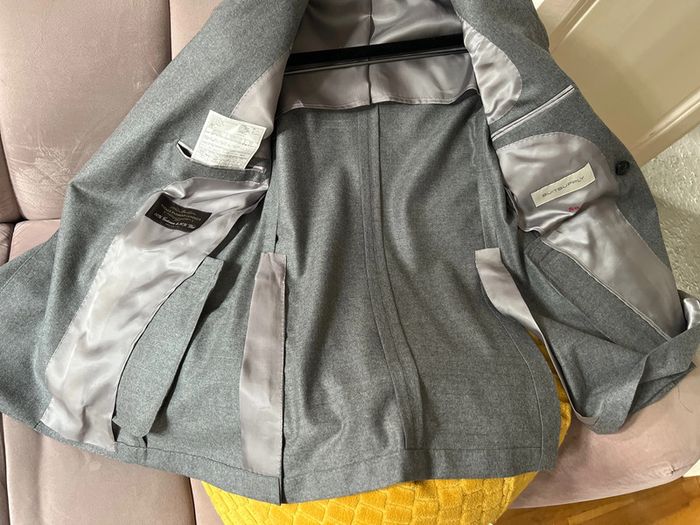 Tailleur pantalon gris clair veste croisée 6 boutons en laine et cachemire - Suitsupply - photo numéro 15