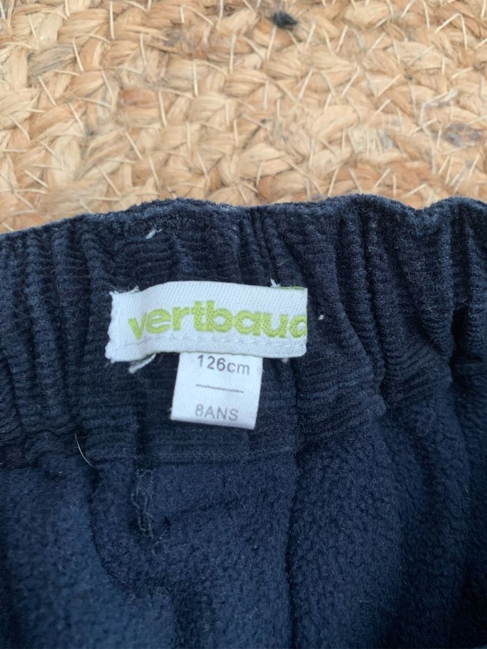 Pantalon en velours marine Vertbaudet 8 ans - photo numéro 5