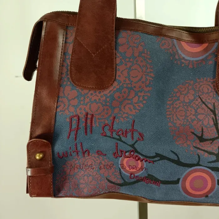 Lot 2 sacs desigual colorés motifs bohème ethnique porté main et bandoulière S041 - photo numéro 3