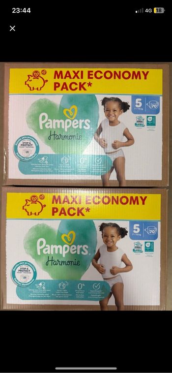 Couches Pampers, harmonie T5